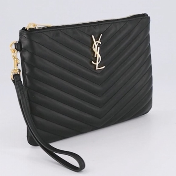 Saint-Laurent Cassandre Matelassé Tablet Pouch - Picture 2 of 8